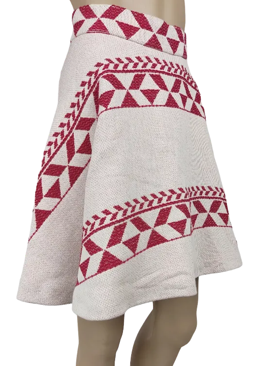 Maje Damen Rock, beige/rot - Gr. XS – Bild 2