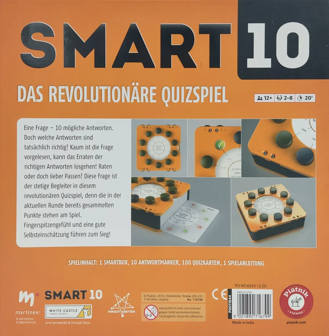 Smart 10 - Gesellschaftsspiel - Piatnik  – Bild 2