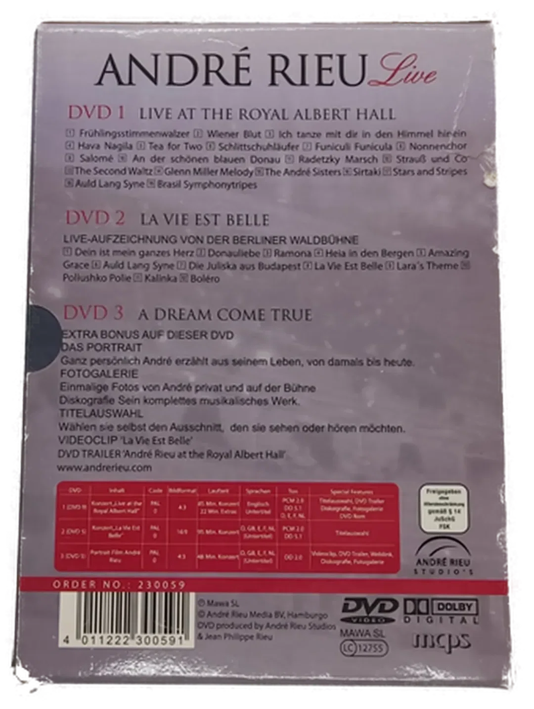 DVD 3 Disc's André Rieu Live  – Bild 2