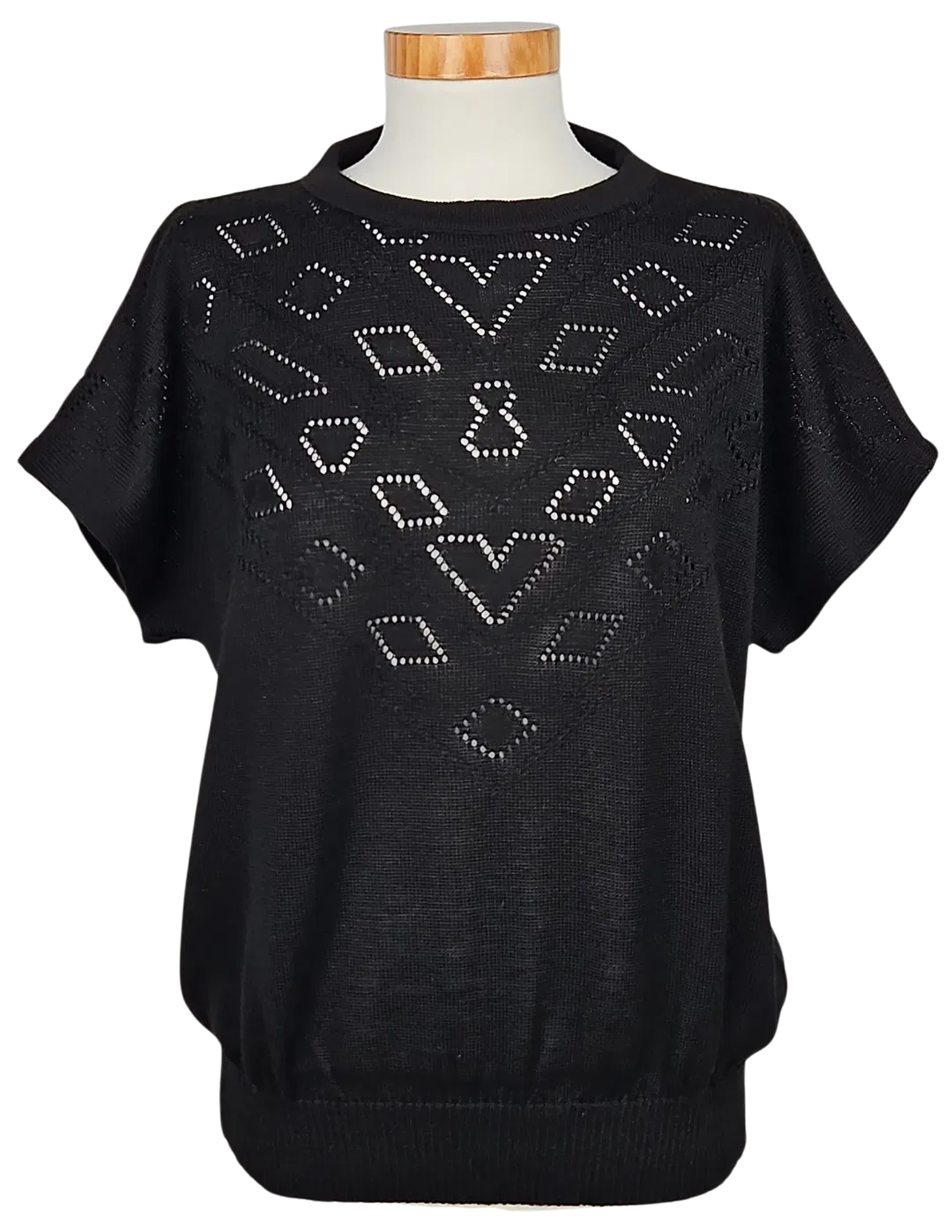 ACRYL Vintage Damen Shirt, schwarz - Gr. L  - Bild 1