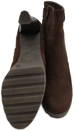 Damen Stiefeletten  Rauhleder braun - Gr. 39 - Bild 4