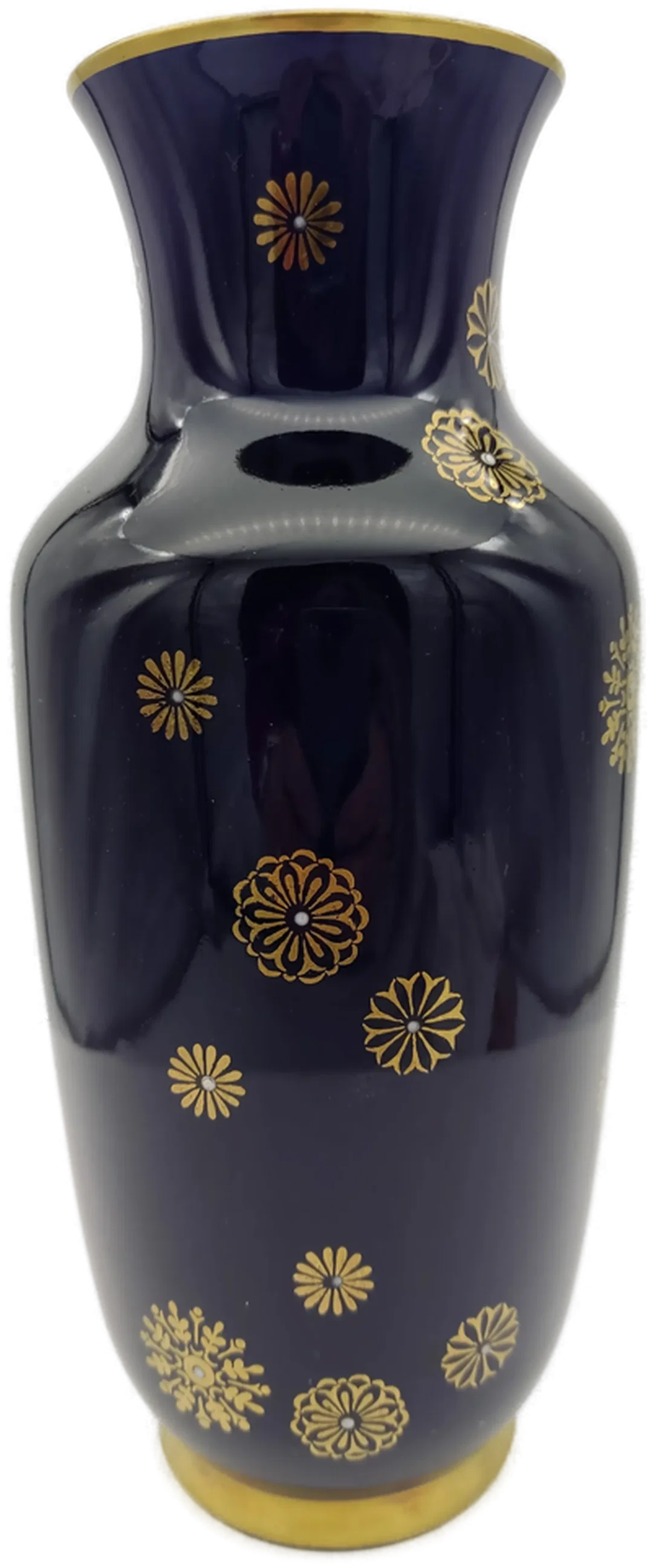 Porzellan Vase Echt Kobalt Gold  | Aus Thüringischen Manufaktur - Bild 1