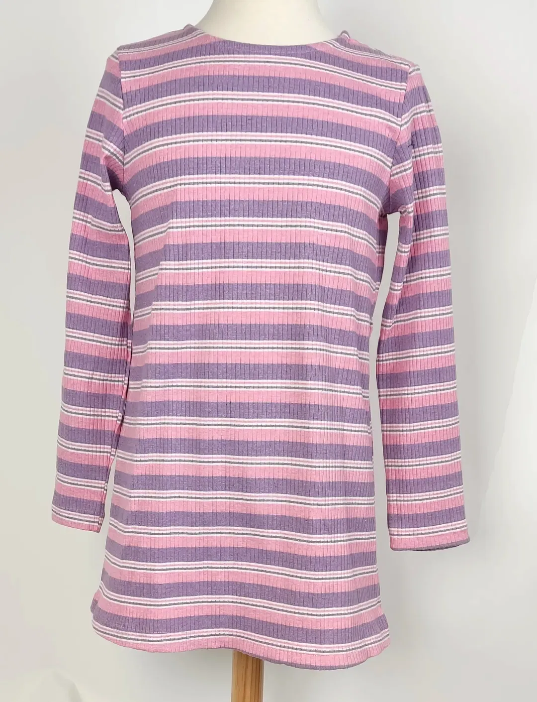 Kinder Longpullover Rosa/Lila gestreift  - Bild 3
