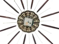 Lux Sunburst Wanduhr mechanisch, Mid Century, Ø ca. 70 cm - Bild 2