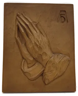  Relief „Betende Hände“ aus Ton - Bild 1