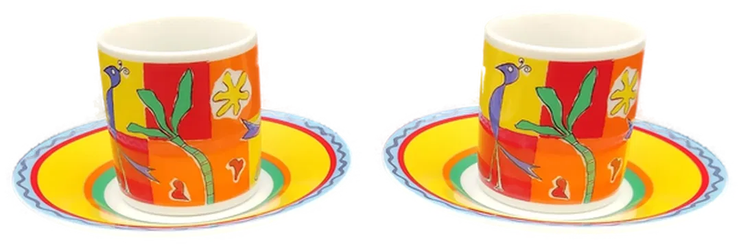 Jardine - Majorelle Exklusiv Berendsohn Art Design Rosien Limited Edition (2 x Espressotasse & 2 x Untertassen) - Bild 4