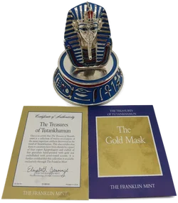 Tutanchamun Porzellan Totenmaske & Zertifikat von Franklin Mint | Ägyptischer Schatz - Bild 11