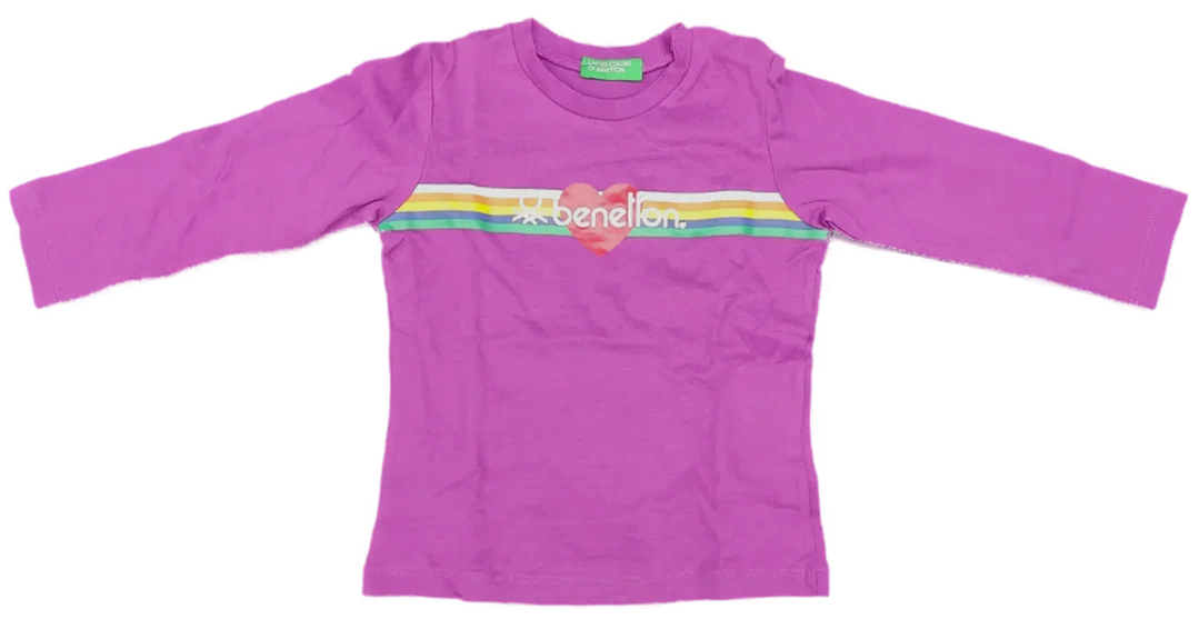 United Colors of Benetton Kindershirt lila Gr. 82 - Bild 1