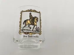 6x Vintage-Schnapsgläser mit Reitermotiven im Originalkarton - Bild 6