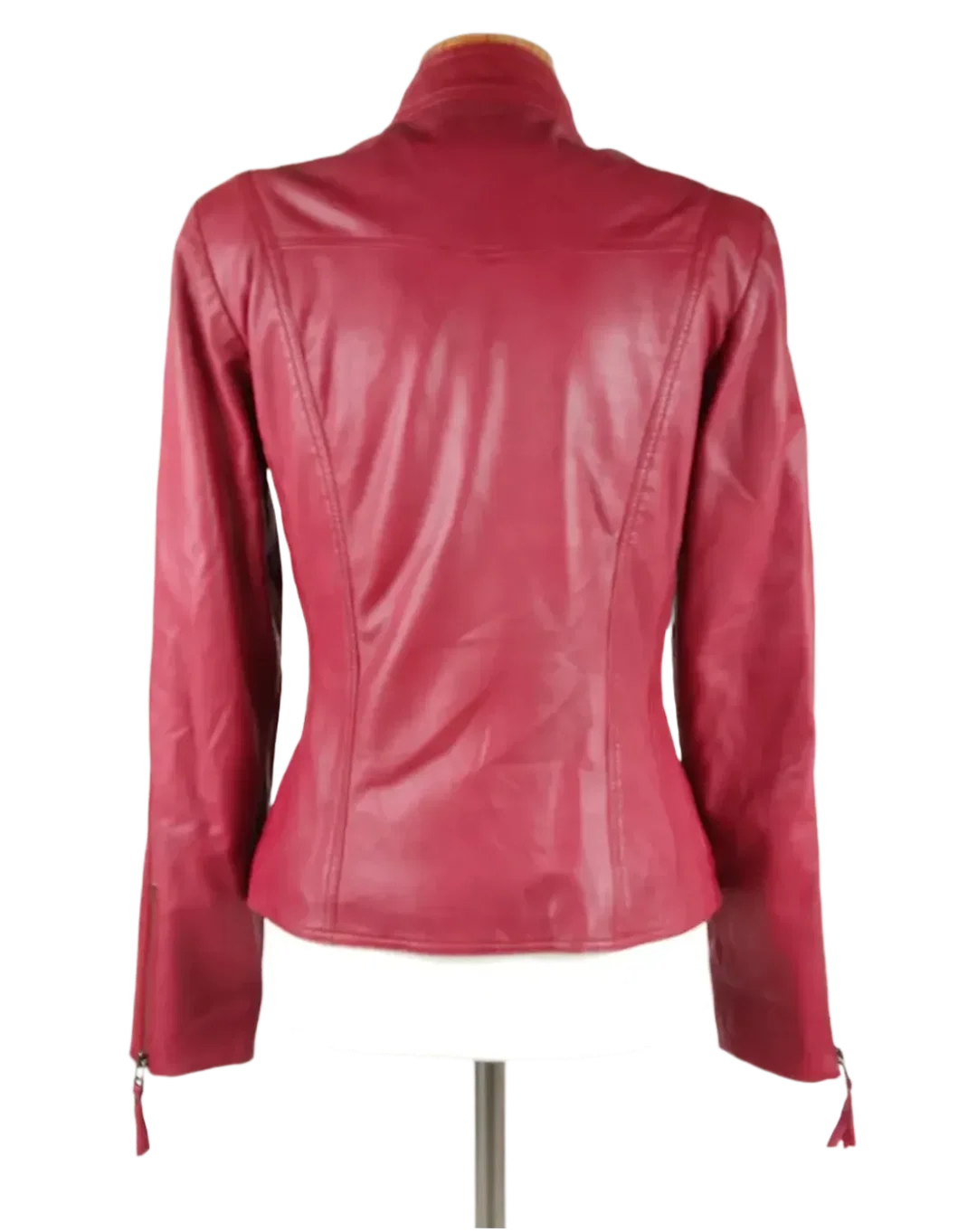 BTFCPH Damen Lederjacke, weinrot - Gr. S – Bild 2