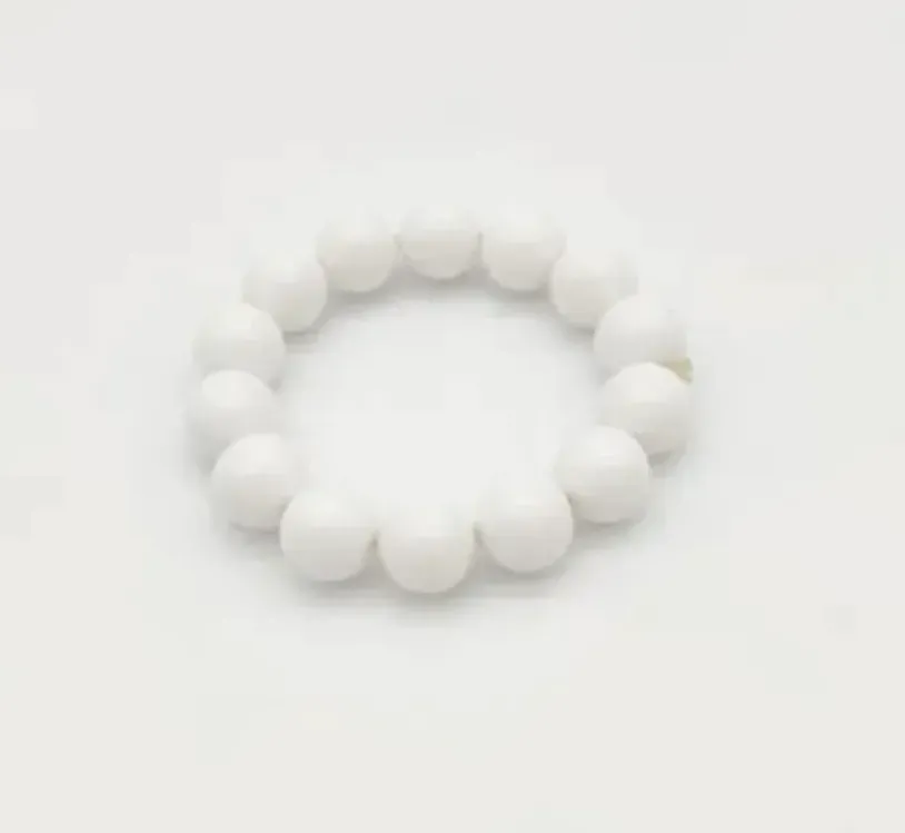 Perlenarmband Damen weiß – Bild 2