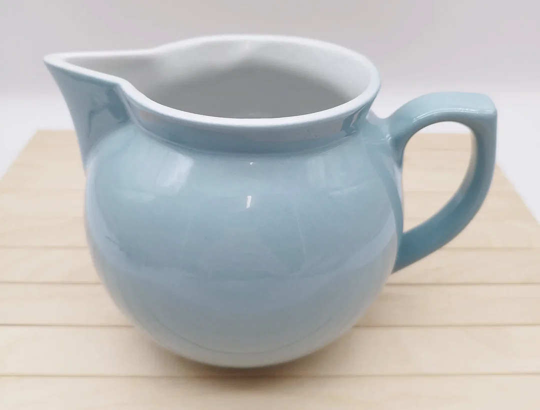 Krug kugelförmig, Wilhelmsburger Porzellan, 1L, blau  – Bild 1