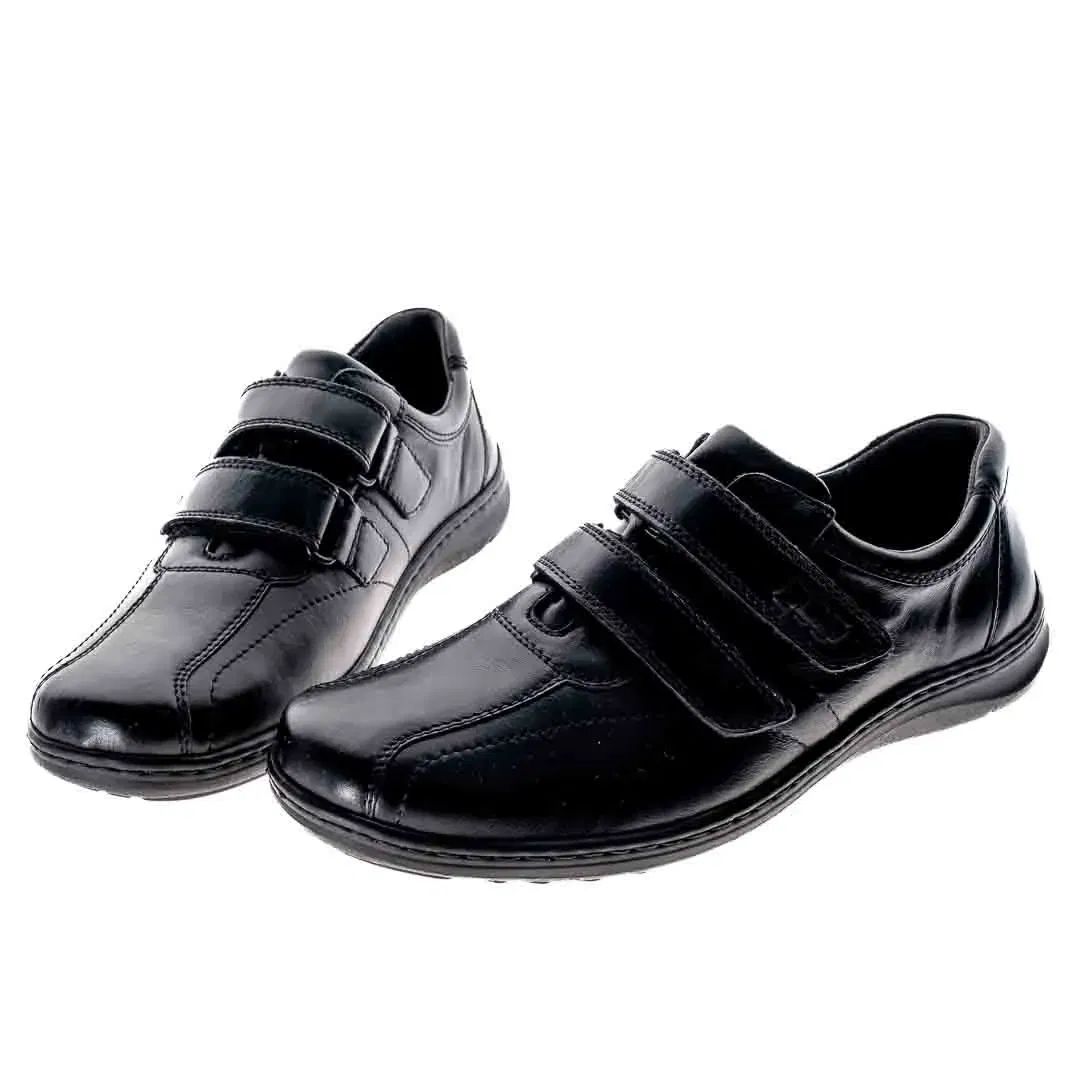 Waldläufer Herrenschuhe – schwarz, Gr. 8½ (42,5), Klettverschluss, neuwertig - Bild 1