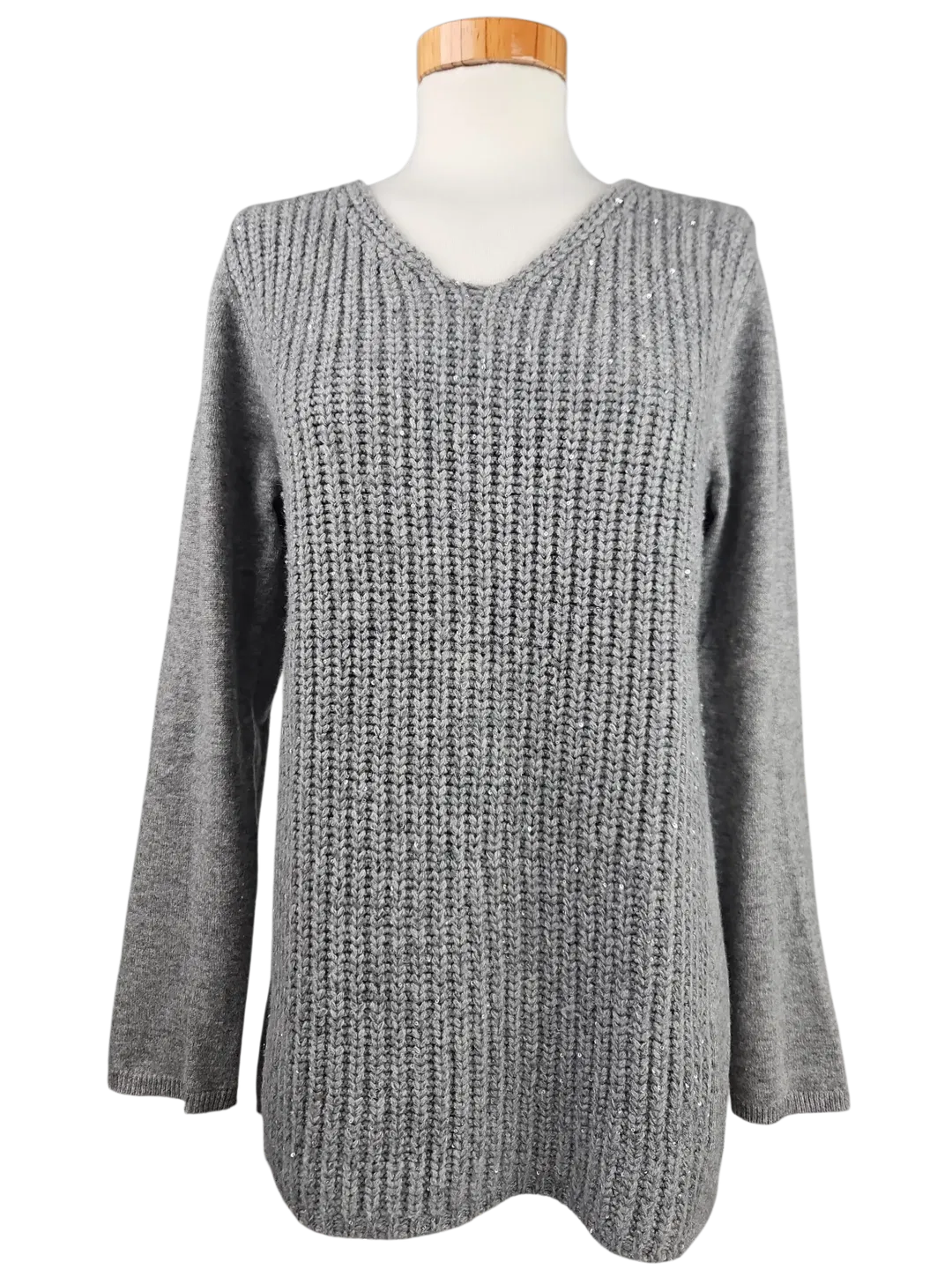 Simply Cashmere Damen Pullover (Kaschmir). grau - Gr. M/38 - Bild 4