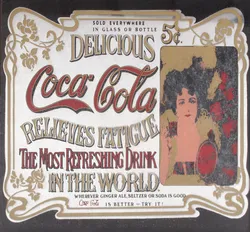 Coca-Cola Vintage Werbebild im Holzrahmen – Retro Deko – 23 × 17,5 cm - Bild 3