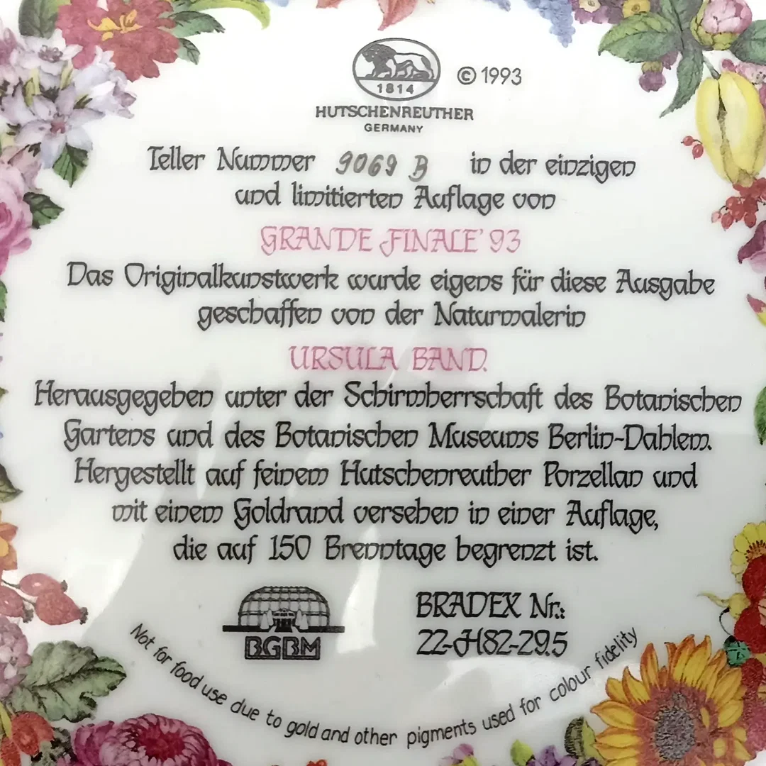 Hutschenreuther Sammelteller - „Grande Finale 1993“ von Ursula Band (Teller 9069 B) – Bild 3