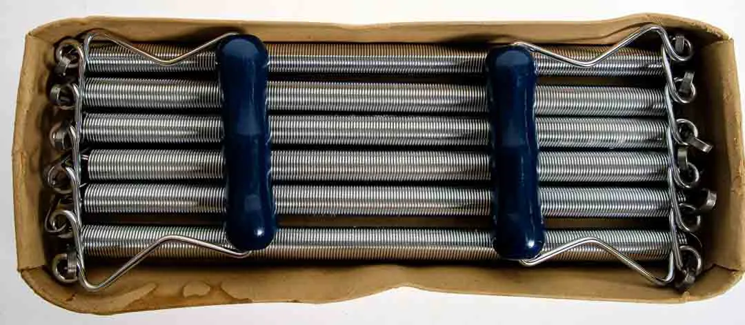 Vintage Fitness Expander mit 5 Stahlfedern – Trainingsgerät mit Handgriffen – Bild 2