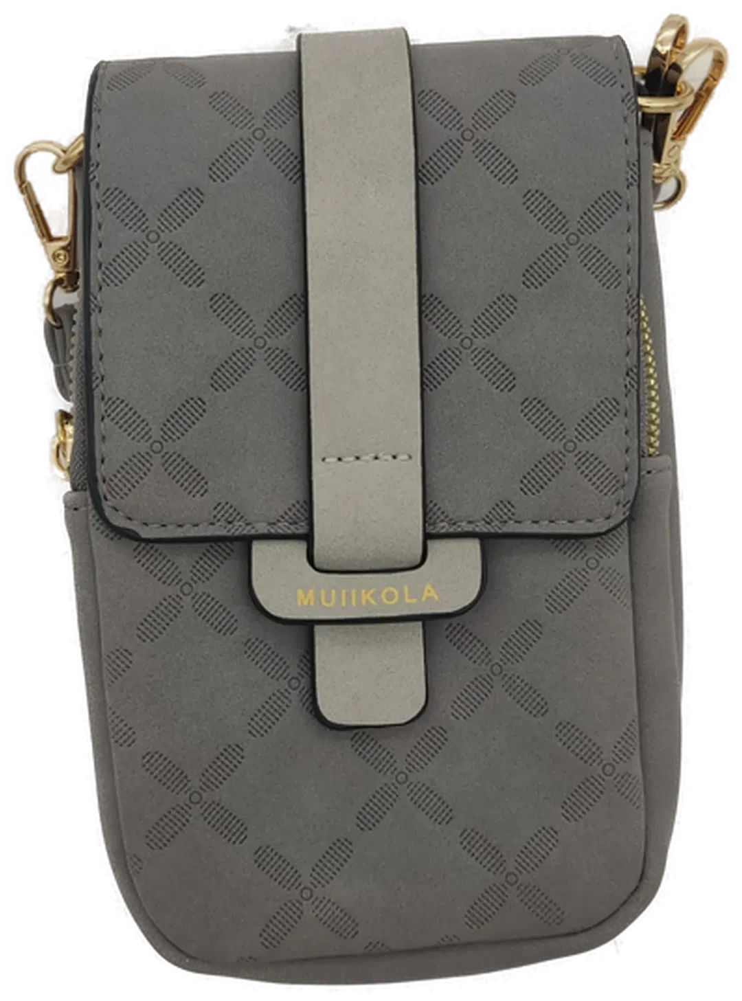 MUIIKOLA Umhängetasche Grau – kleine Handtasche mit Trageriemen, 20 x 13 cm - Bild 1