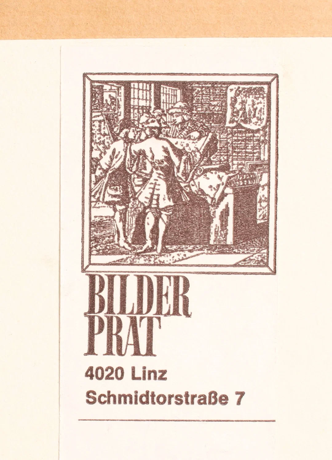 Bild Josef Eidenberger – Farbradierung (koloriert) „Arkadenhof / Innenhof“ – gerahmt – Bild 4