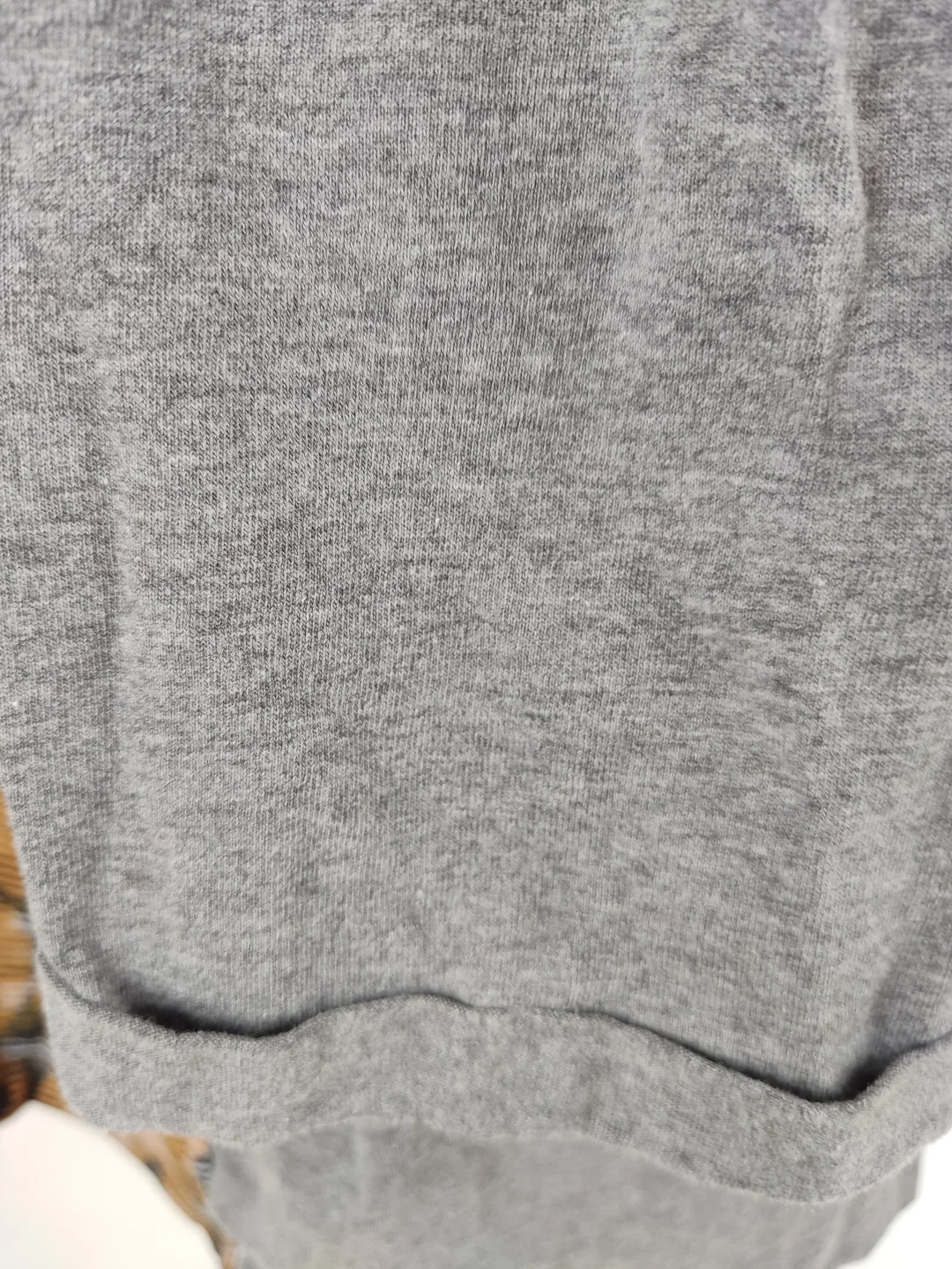 T-Shirt "Laura Torelli", dreiviertelarm mit Rundhalsausschnitt und Kordel, grau/braun/schwarz gemustert, Größe XL – Bild 4
