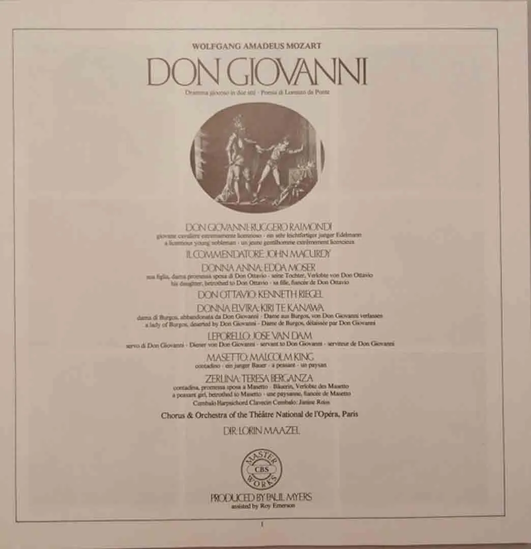 3X Vinyl: Mozart - Lorin Maazel – Don Giovanni aus dem  Notre-Dame du Liban – Bild 3
