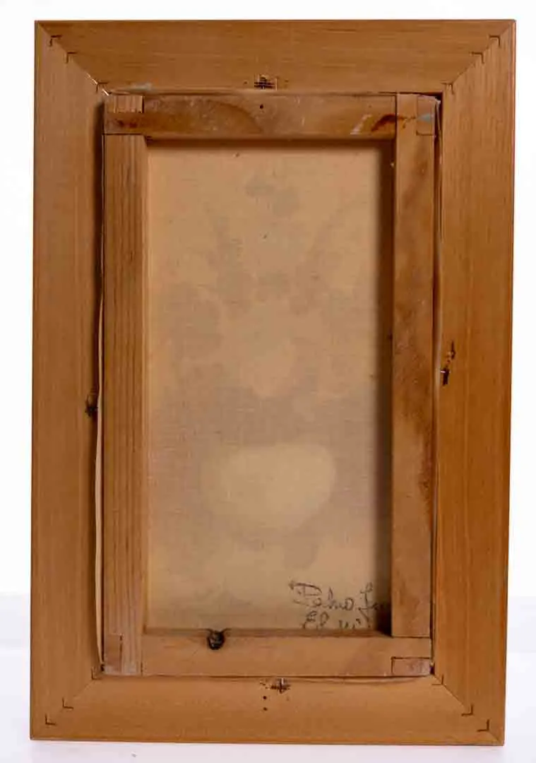 Bild Alfonso Tenerife Blumenstillleben im Holzrahmen, signiert, Vintage Wandbild – Bild 4