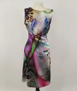 Tuzzi Midi-Kleid bemustert - 93% Seide, 7% Elasthan - Bild 3