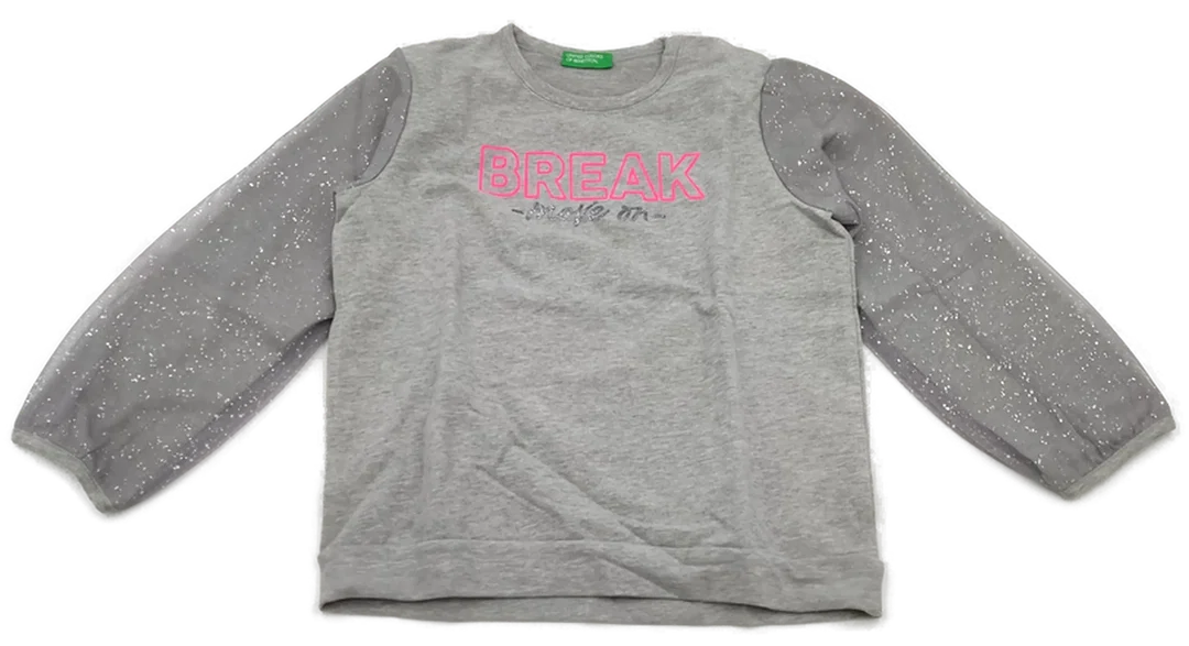 United Colors of Benetton Kinderpullover grau Gr. 104 - Bild 1