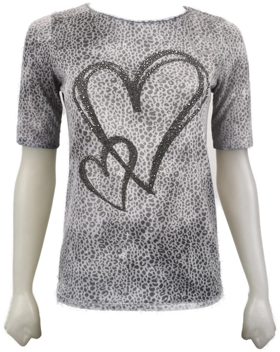 Street One, Damenshirt mit Strassherzen, Gr. 36 – Bild 1