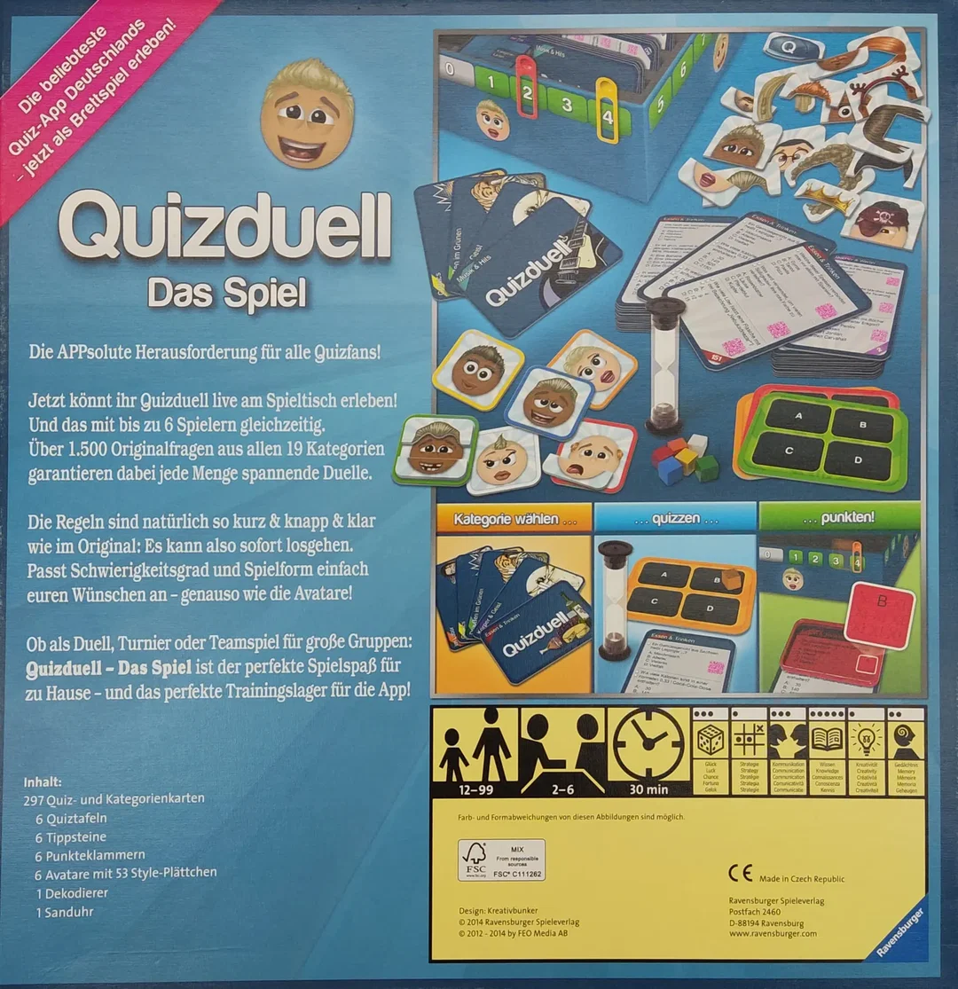 QUIZDUELL  Das Spiel - Gesellschaftsspiel - Ravensburger  – Bild 2