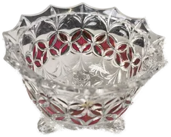 3 Fuß- Glasschale, Höhe 10cm, Böhmen – Vorschau 2