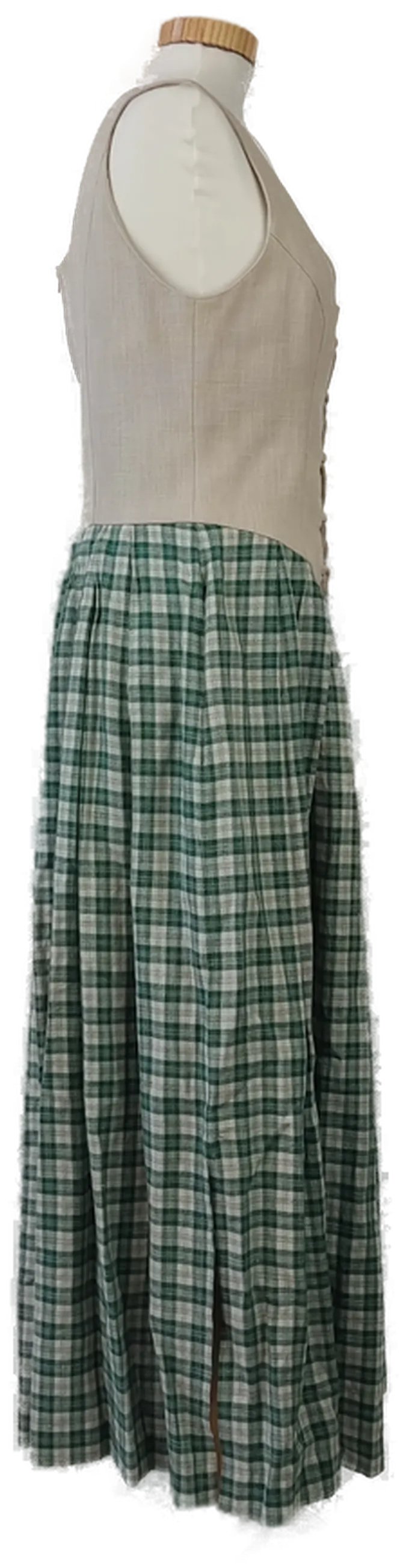 Damentrachtenkleid grau,grün mit Hornknöpfen - EUR 34 – Bild 2