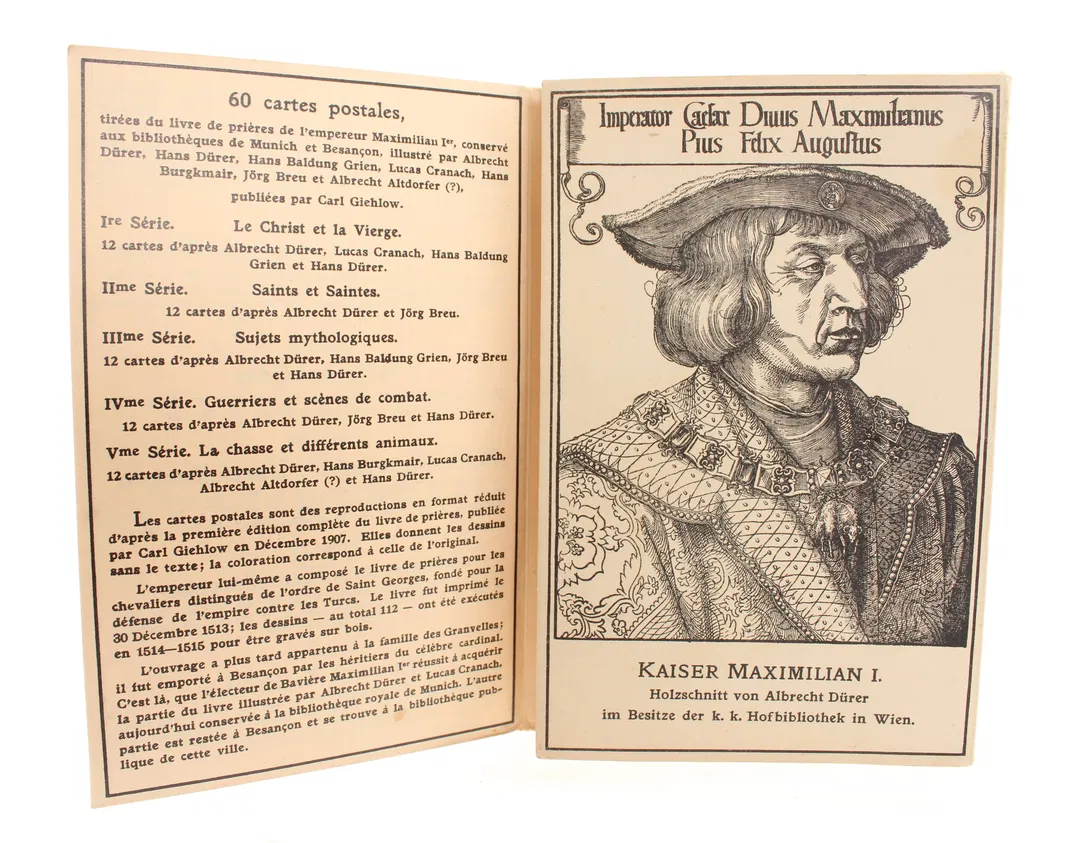 Ansichtskarten „Gebetbuch Kaiser Maximilian I.“ – Serie IV, Albrecht Dürer u. a., Wien Albert Berger - Bild 1