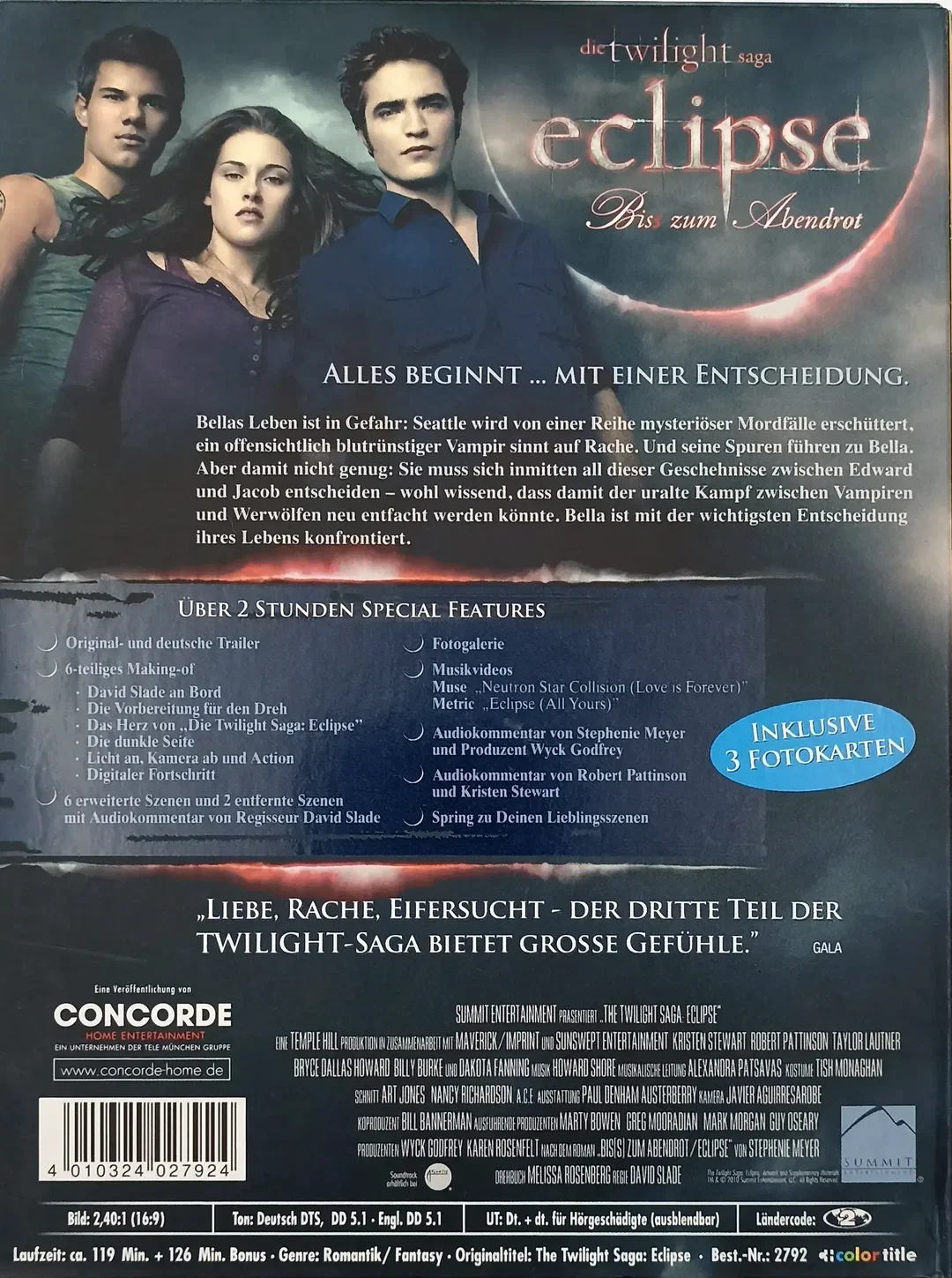 DVD "Die Twilight Sage - Eclipse Biss zum Abendrot" – Bild 2