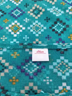 S.Oliver Damen Shirt petrol/bunt Gr. 42 - Bild 3