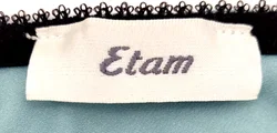 Etam Damen Negligé türkis mit Blumenmuster und Masche - Gr. FR 42 - Bild 4
