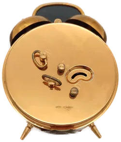 Mechanischer Wecker West Germany, goldfarben, Vintage - Bild 2