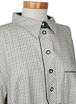 Styrian lady Vintage Damen Trachtenbluse, beige/grün - Gr. XL  - Bild 4