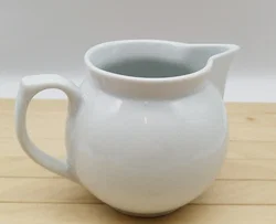 Krug kurgelförmig, Wilhelmsburger Porzellan, 0,5L, weiß  – Vorschau 1