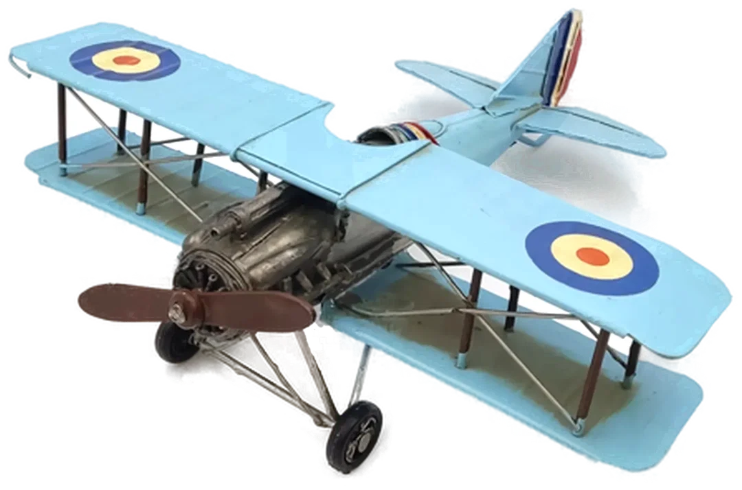 Doppeldecker Blechflugzeug - Modell  - Bild 1