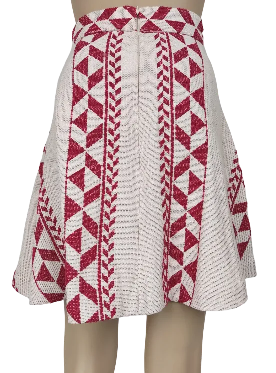 Maje Damen Rock, beige/rot - Gr. XS – Bild 3