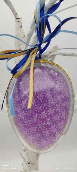 Vintage Hängendes Osterei Mit Perlen | Klosterarbeit - Bild 2