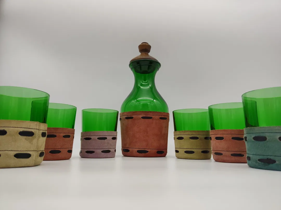 Vintage-Set Karaffe und 6x Whiskey Gläser - Bild 4