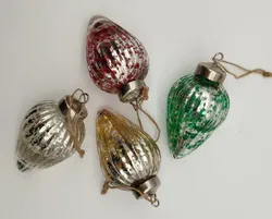 Sonstige Glas-Baumkugeln 4er-Set | Vintage-Charme - Bild 1