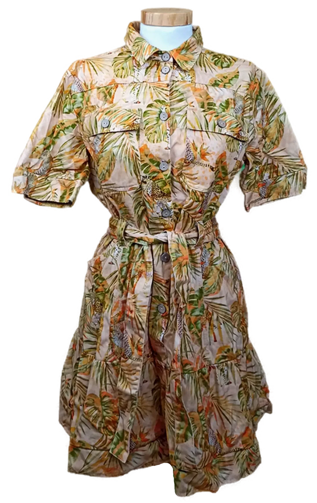 Desigual Damen Midikleid orange gemustert Gr. L - Bild 1