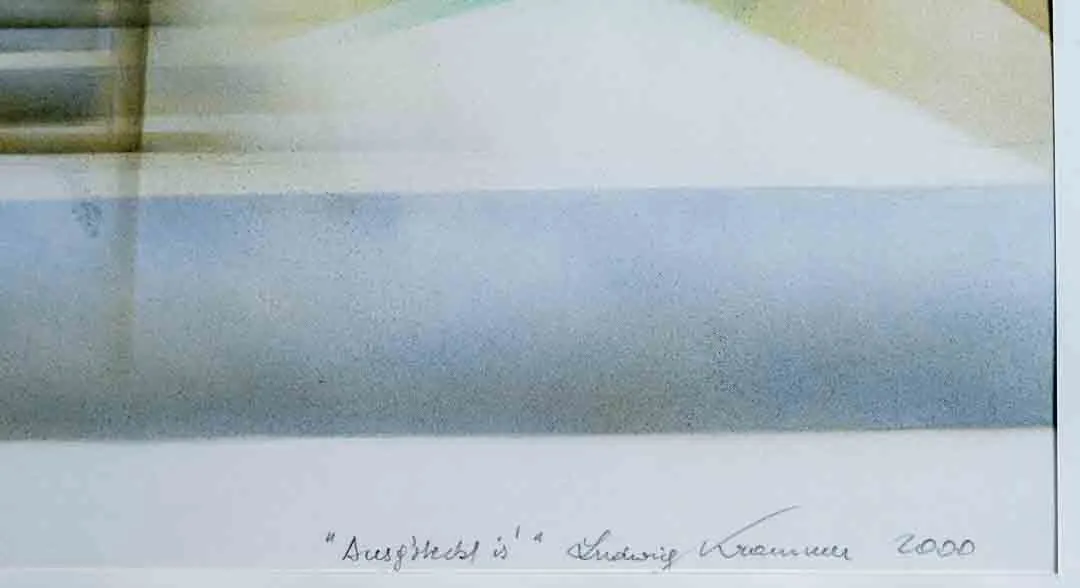 Ludwig Krammer Airbrush „Ausg’steckt is“ 1990er – 55x42cm – Bild 2