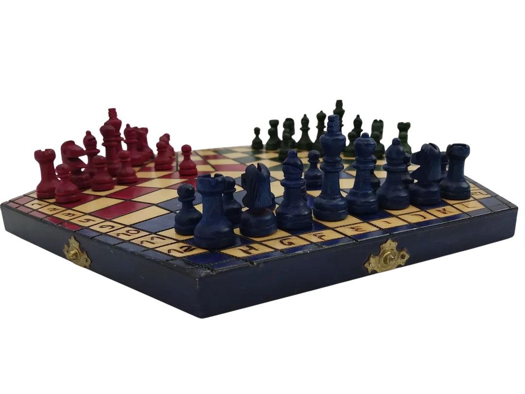 Schach aus Holz für 3 Personen - Bild 1