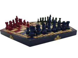 Schach aus Holz für 3 Personen - Bild 1