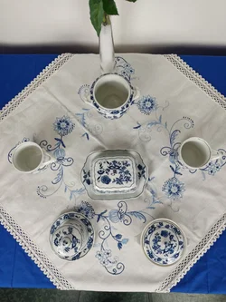Blue Danube mit Zwiebelmuster Japan Porzellan-Set 6-tlg. | Festliche Stimmung – Vorschau 3