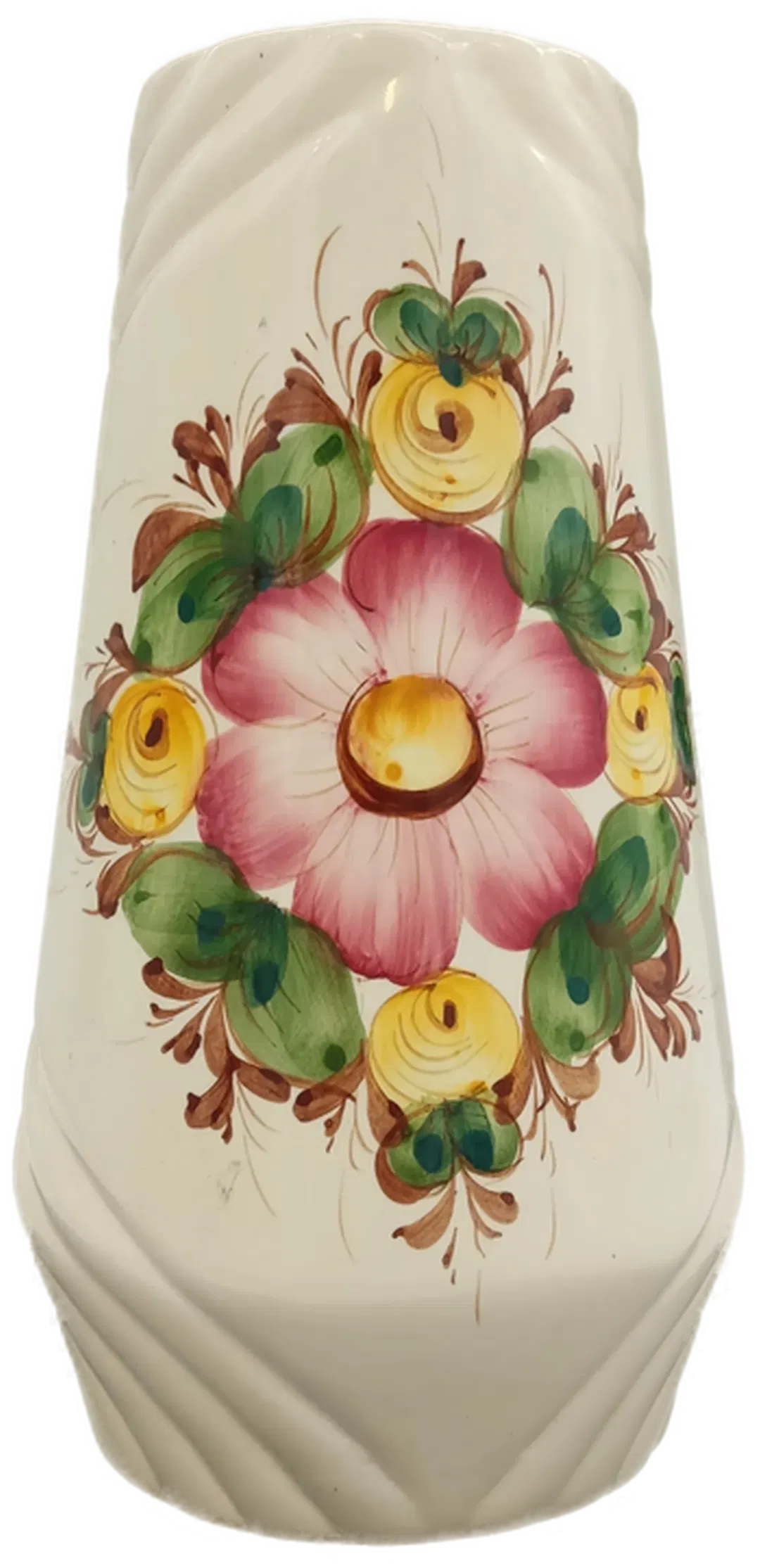  Keramikvase mit Blumenmuster, Landhausstil - Bild 1
